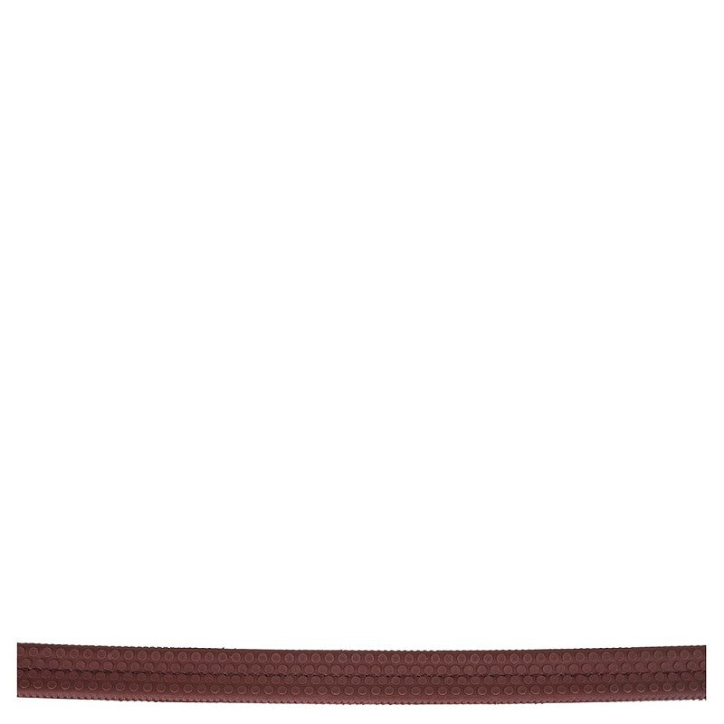 BR Reins Eventa Rubber 16mm Pro Grip Round Buckle Brown/Silver Full