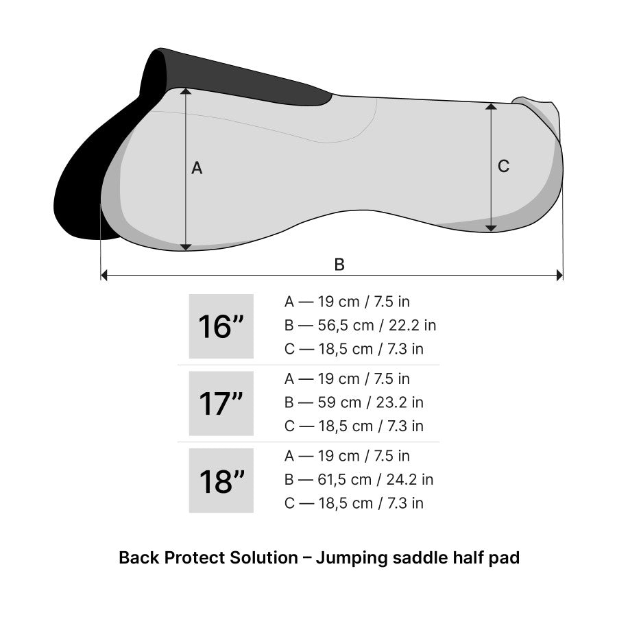 Winderen Half Pad Jumper Correction System Super Slim 17" (6mm thickness) Coal