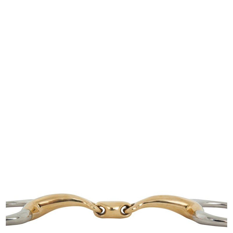BR Double Jointed Eggbutt Snaffle Soft Contact Slightly Curved 14mm thick - 13.5cm/5.25”