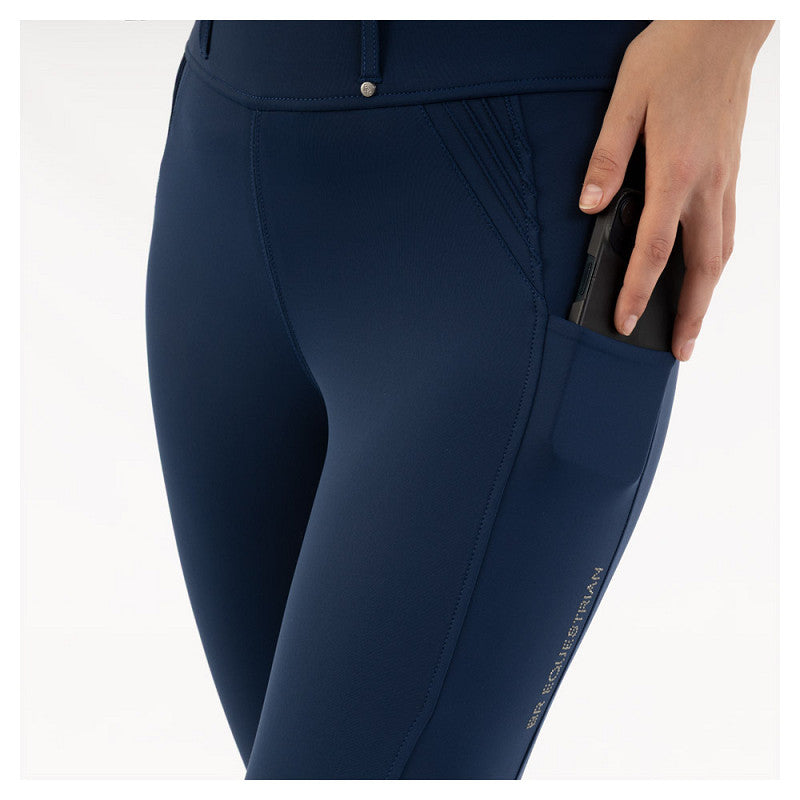 BR Ladies Riding Tights With Silicone Seat - Krista - Pageant Blue - Euro 38/US 26 **Limited Edition**