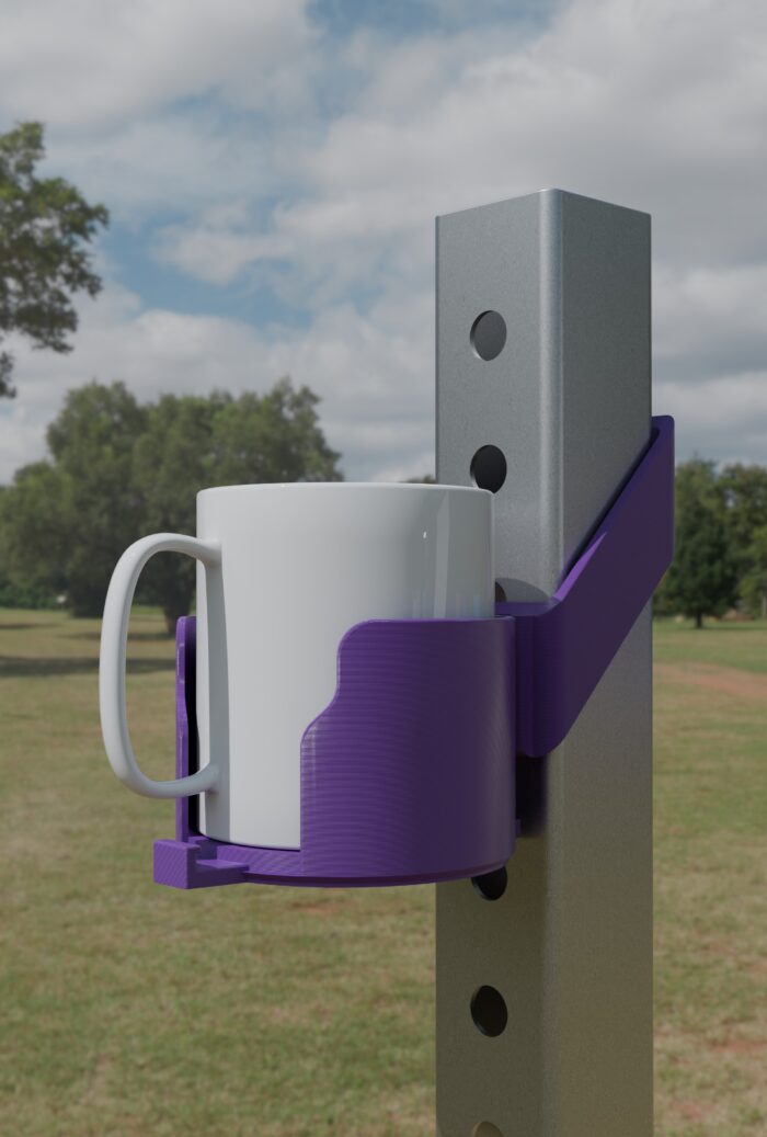 Purple Horse Cup Holder - Duo Locker - Blue