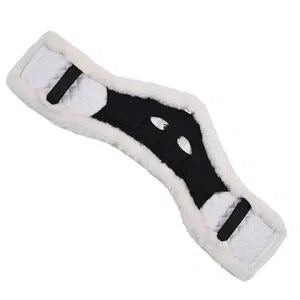Total Saddle Fit English Girth Cover -White Wool Fleece - Jump Large 50"-54"