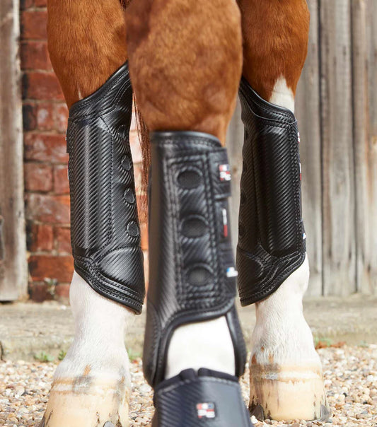 Premier Equine UK Carbon Tech Air Cooled Eventing Boots pr - Black Medium (front & back pairs available)