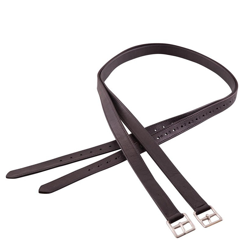 BR Stirrup Leathers Soft Black/Silver