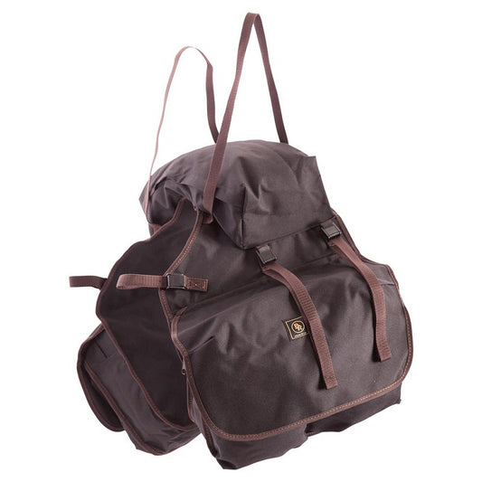 BR Clearance - BR Saddle Bag - Black with brown trim