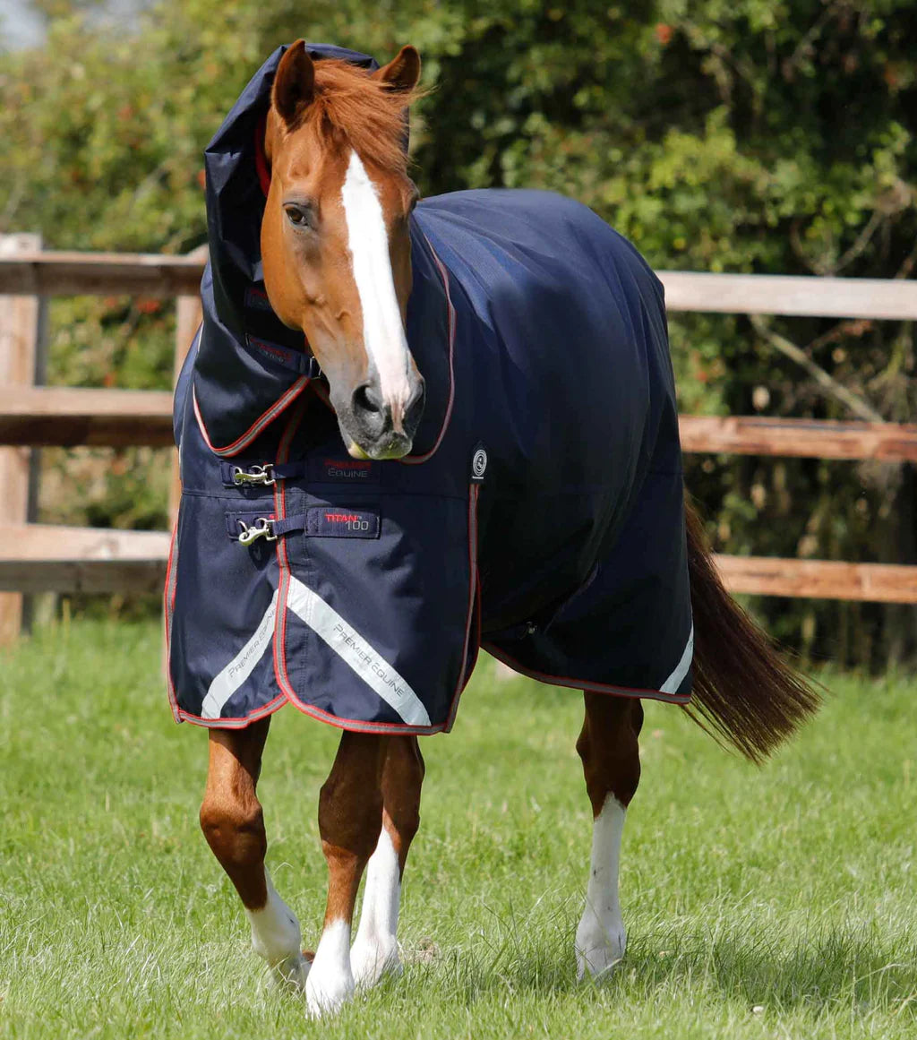 Premier Equine UK Titan Trio Complete 4 in 1 Turnout Rug - Navy (78” or 81”)
