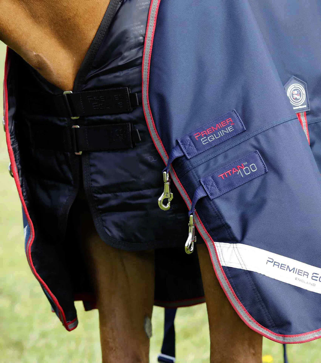 Premier Equine UK Titan Trio Complete 4 in 1 Turnout Rug - Navy (78” or 81”)