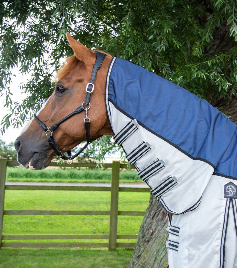 Premier Equine UK ShowerTex Fly Rug with Surcingles Navy 75”
