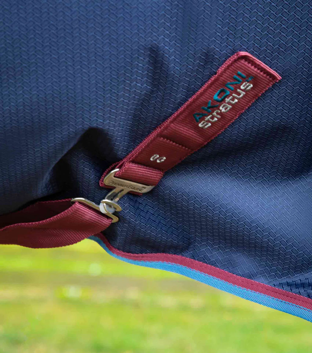 Premier Equine UK Akoni 0g Turnout Rug with Classic Neck Cover - Navy (75”/78”)