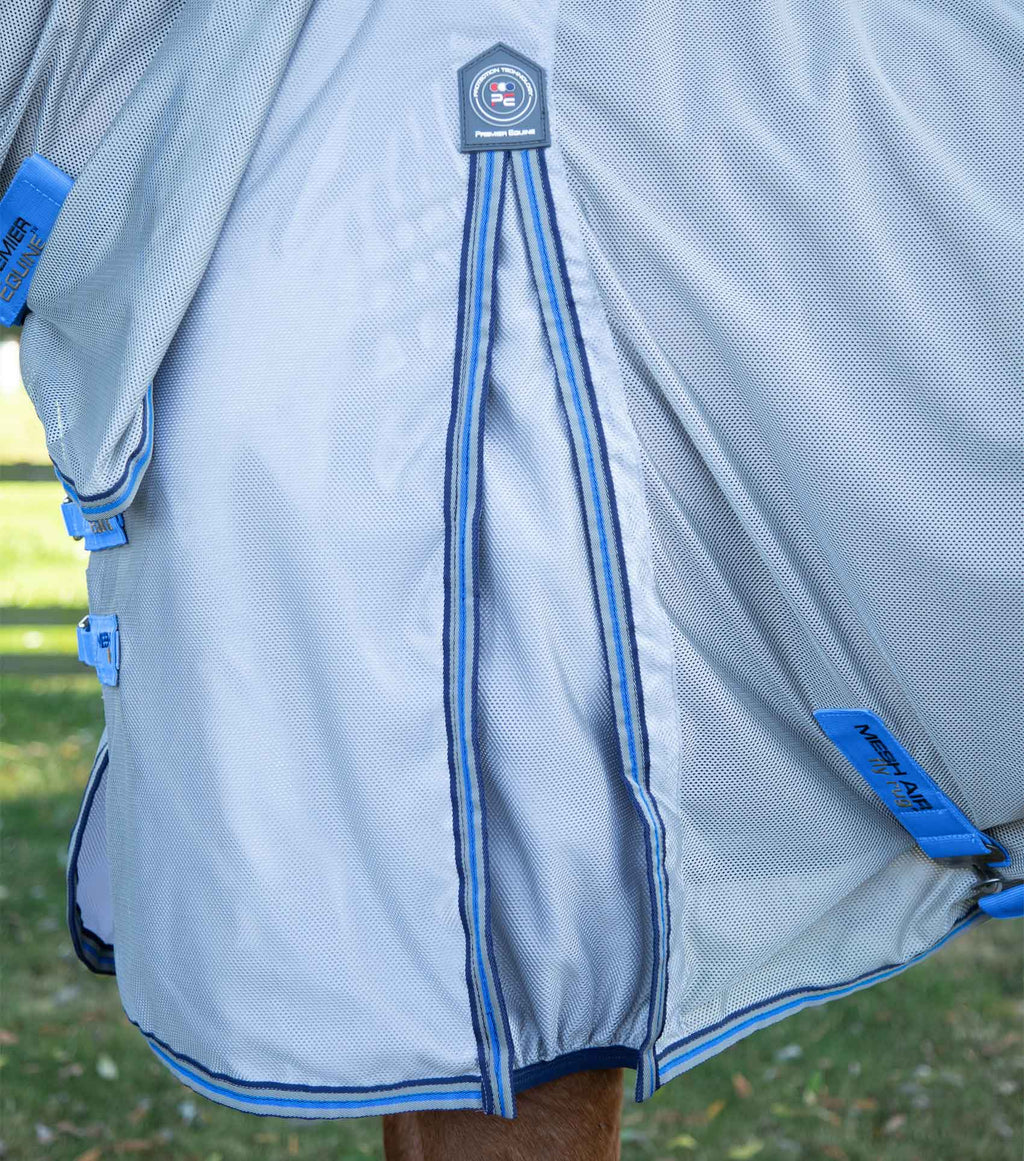 Premier Equine UK Combo Mesh Air Fly Rug with Surcingles - Blue (78” or 81”)