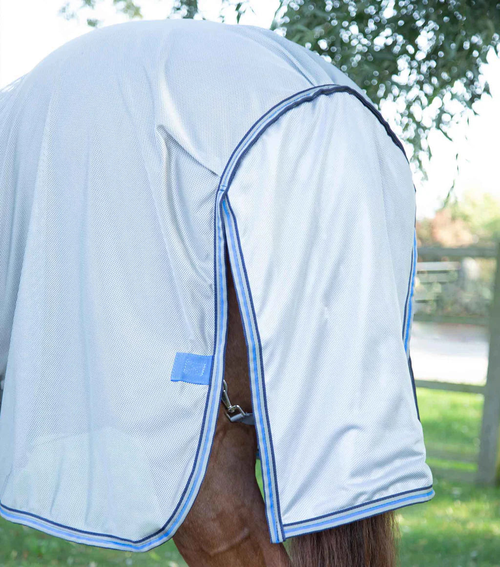 Premier Equine UK Combo Mesh Air Fly Rug with Surcingles - Blue (78” or 81”)
