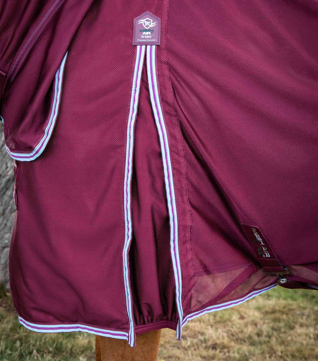 Premier Equine UK Combo Mesh Air Fly Rug with Surcingles - Wine 6’3”/75”