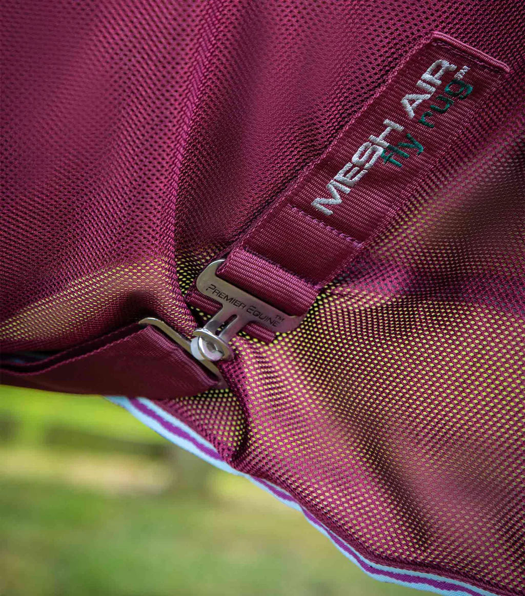Premier Equine UK Combo Mesh Air Fly Rug with Surcingles - Wine 6’3”/75”