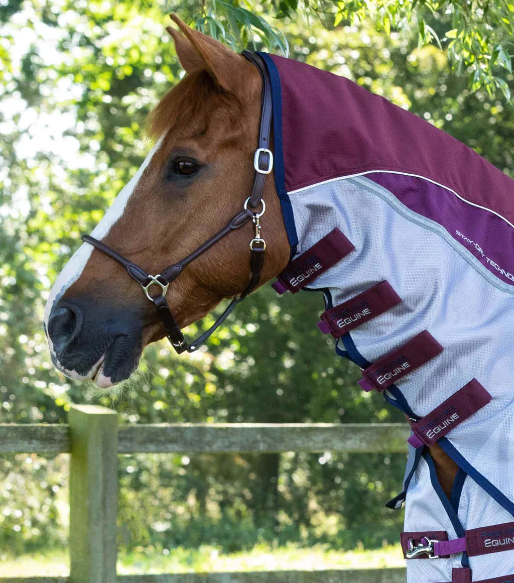 Premier Equine UK Buster Stay-Dry Super Lite Fly Rug with Surcingles - Wine (75” or 78”)