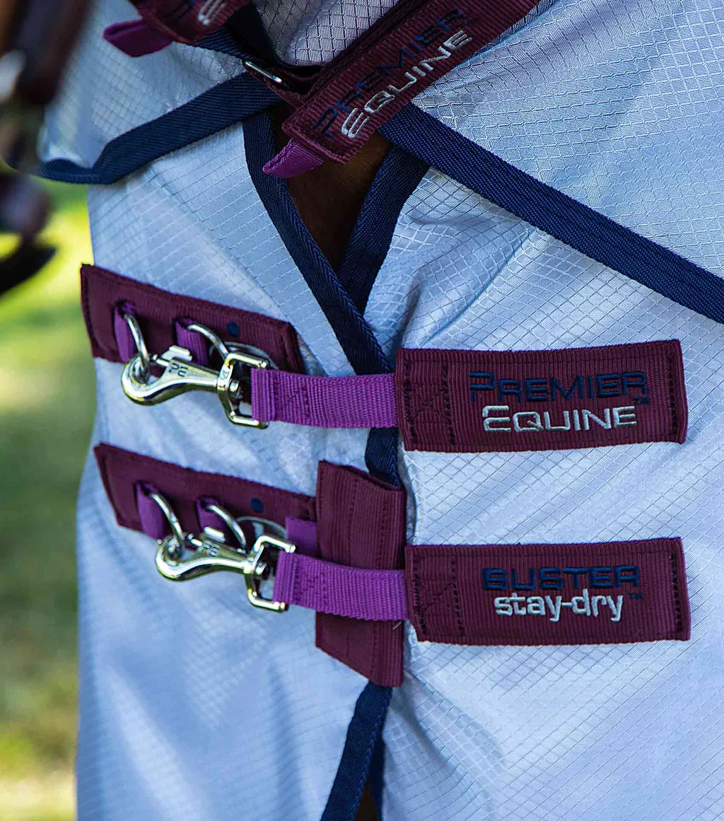 Premier Equine UK Buster Stay-Dry Super Lite Fly Rug with Surcingles - Wine (75” or 78”)