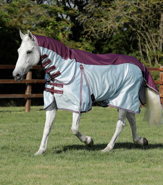 Premier Equine UK Buster Stay-Dry Mesh Air Fly Rug with Surcingles Wine 6’9”/81”