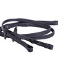 QHP Soft Rubber Reins - Black - Full