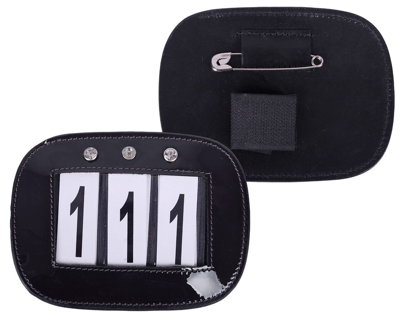 QHP Number Holder Patent Black (2 Pack)