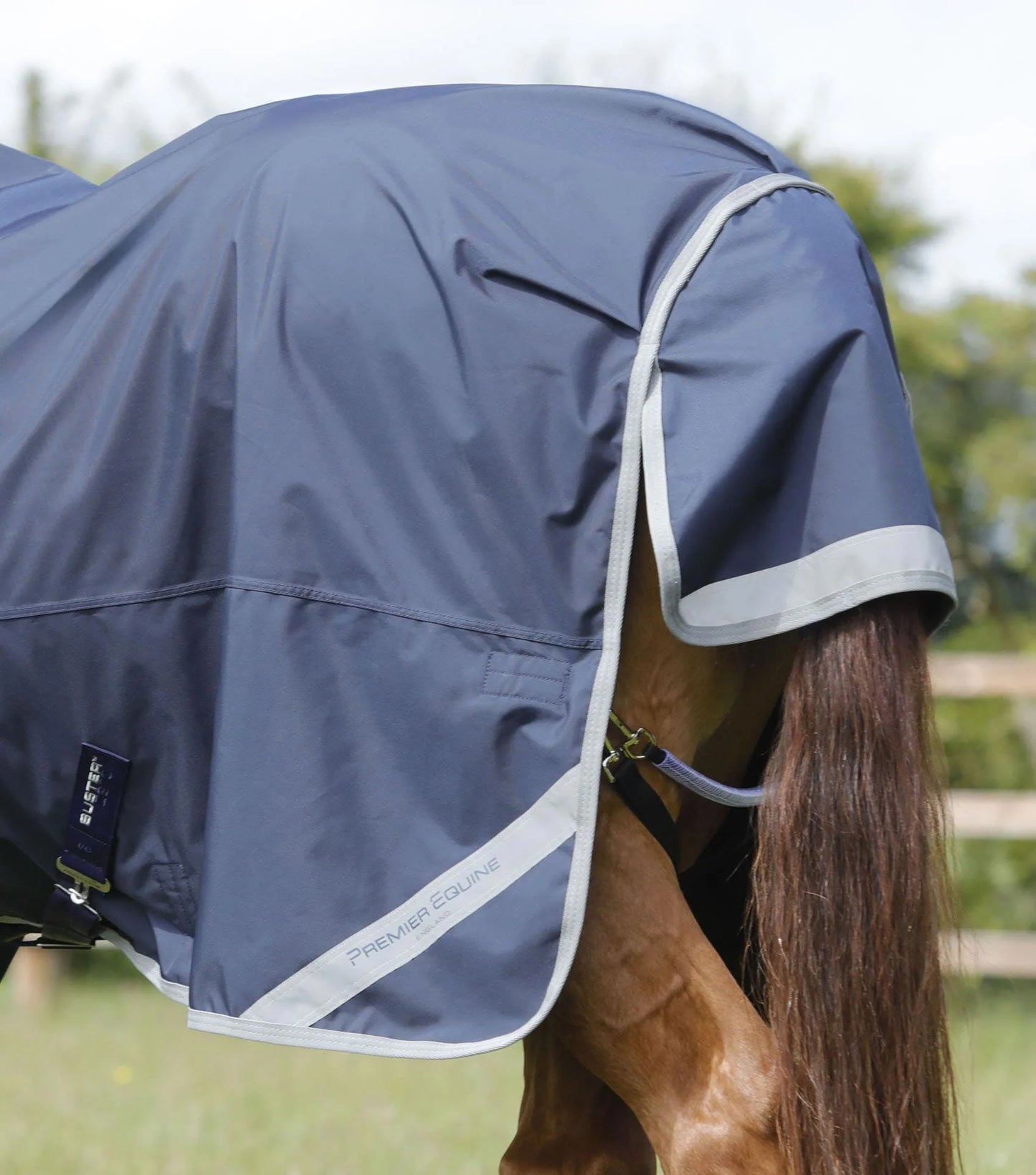 Premier Equine UK Buster Zero gram Original Turnout Rug/Rain Sheet Navy 6’6”/78”