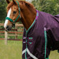 Premier Equine UK Buster 200g Turnout Rug with Snug-Fit Neck Cover - Purple (72” or 75” or 78” or 81”)