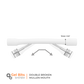 Winderen bit D-ring - Double Broken Mullen Mouth 135 mm (5.25") - White Edition - Slim