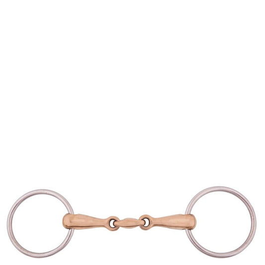 BR Double Jointed Loose Ring Snaffle 18mm Thick 13.5cm/5.25"