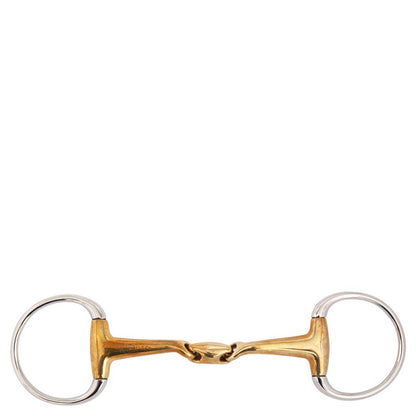 BR Double Jointed Eggbutt Snaffle Slightly Curved Soft Contact 16 mm thick (13.5/5.25” or 14.5/5.75” available)