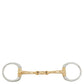 BR Double Jointed Eggbutt Bradoon Bit - Soft Contact 10 mm thick curved - 14cm/5.5"