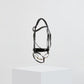 Kingsley Snaffle Bridle Patent Black Clear Stones Full