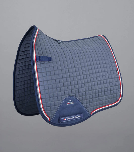 Premier Equine UK Saddle Pad Close Contact Euro Cotton Dressage Full Grey