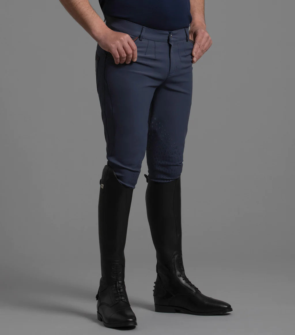 Premier Equine UK Barusso Men's Gel Knee Breeches - Navy 34”