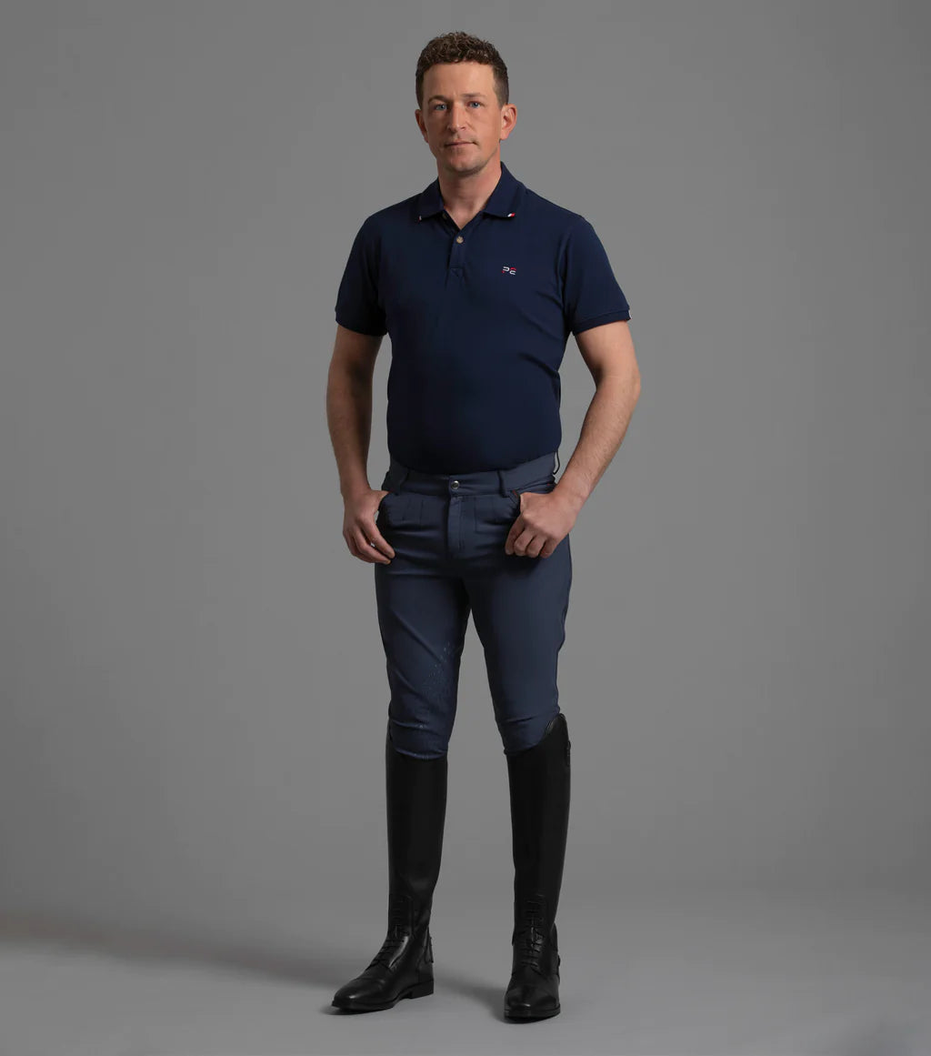 Premier Equine UK Barusso Men's Gel Knee Breeches - Navy 34”