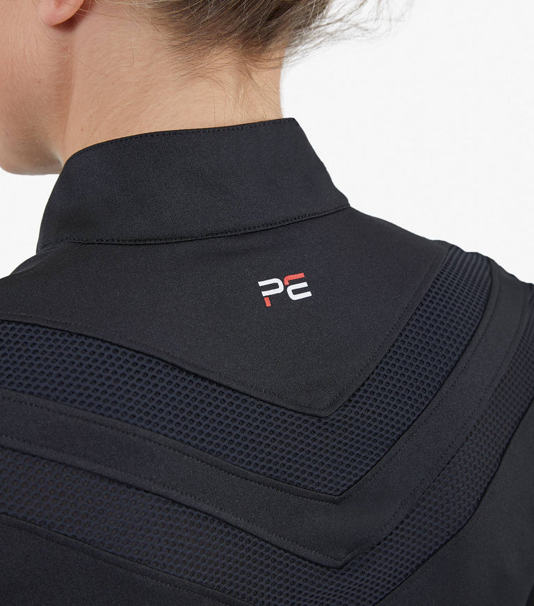 Premier Equine UK Arclos Ladies technical Long Sleeve Riding Top Black UK16