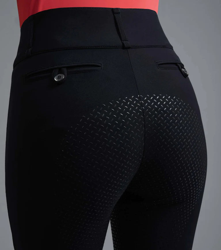 Premier Equine UK Carapello Ladies Full Seat Gel Riding Breeches - Navy (24” or 26”)