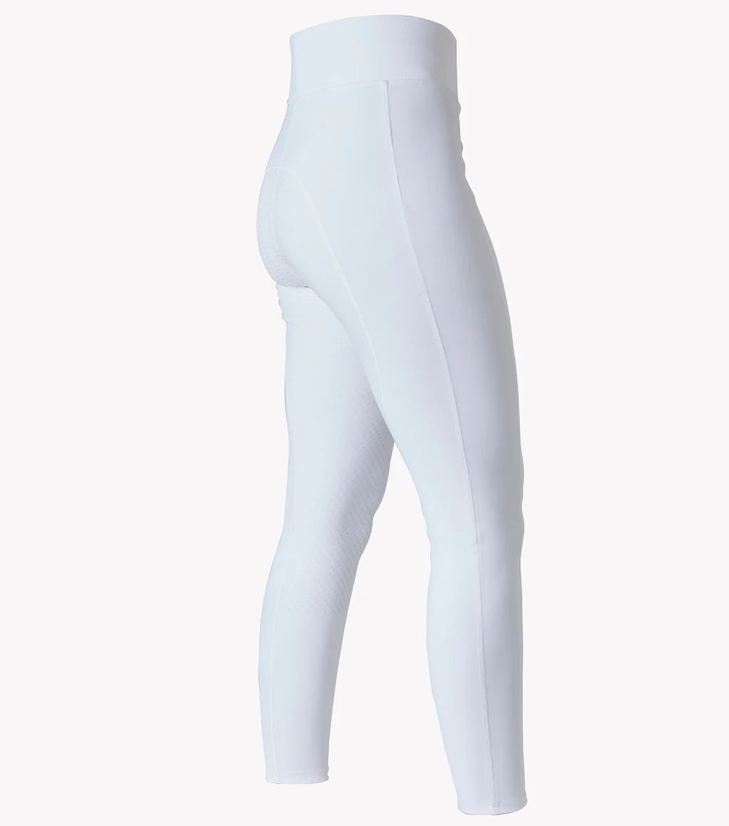Premier Equine UK Ladies Aresso Riding Tights Full Seat Gel - White 34”