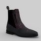 Kingsley Zambia Boot - Gaucho Black Boot -Boa Fuschia Shaft -  Fuschia Stitching - Size 39W
