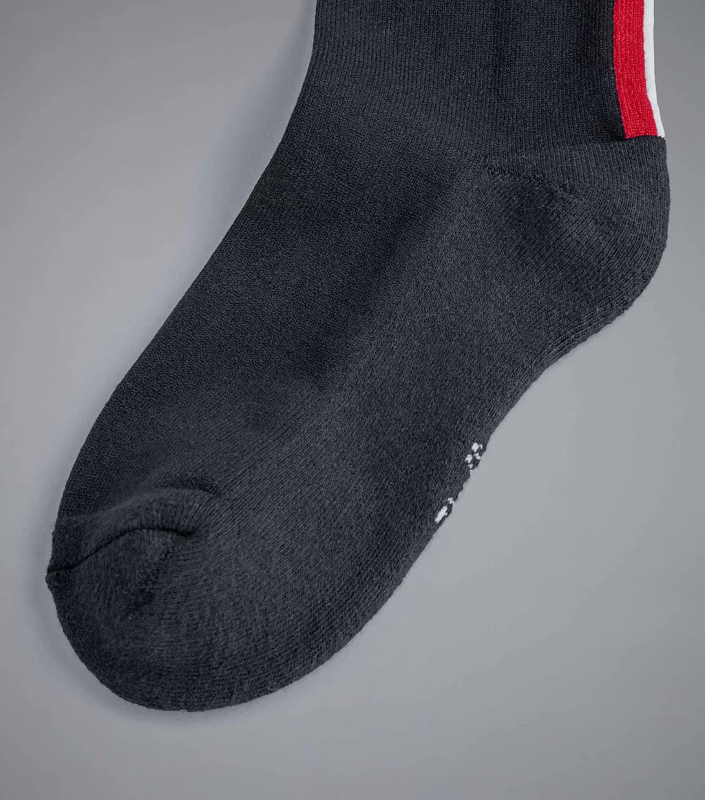 Premier Equine UK Sports Highlight Riding Socks (1 Pair) - Black Large (Euro 43-46)