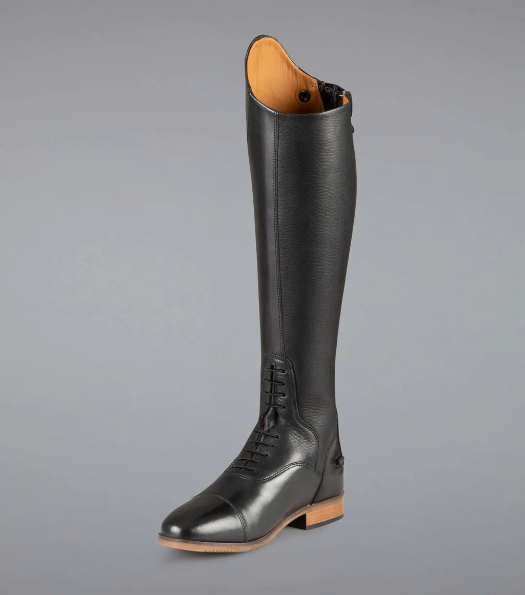 Premier Equine UK Passaggio Ladies Leather Field Tall Riding Boot - Black UK6/Euro 39 Wide Calf