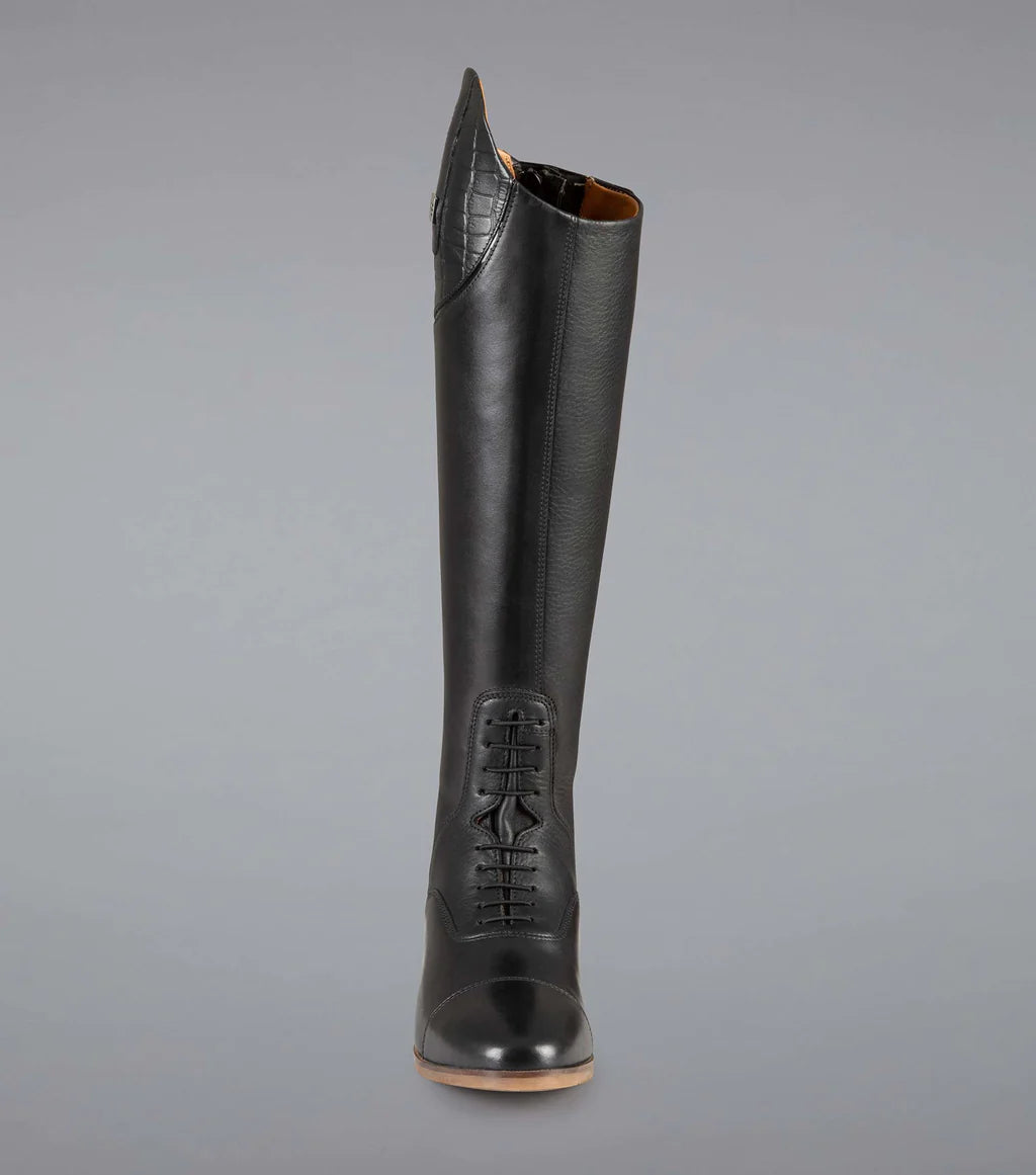 Premier Equine UK Passaggio Ladies Leather Field Tall Riding Boot - Black UK6/Euro 39 Wide Calf