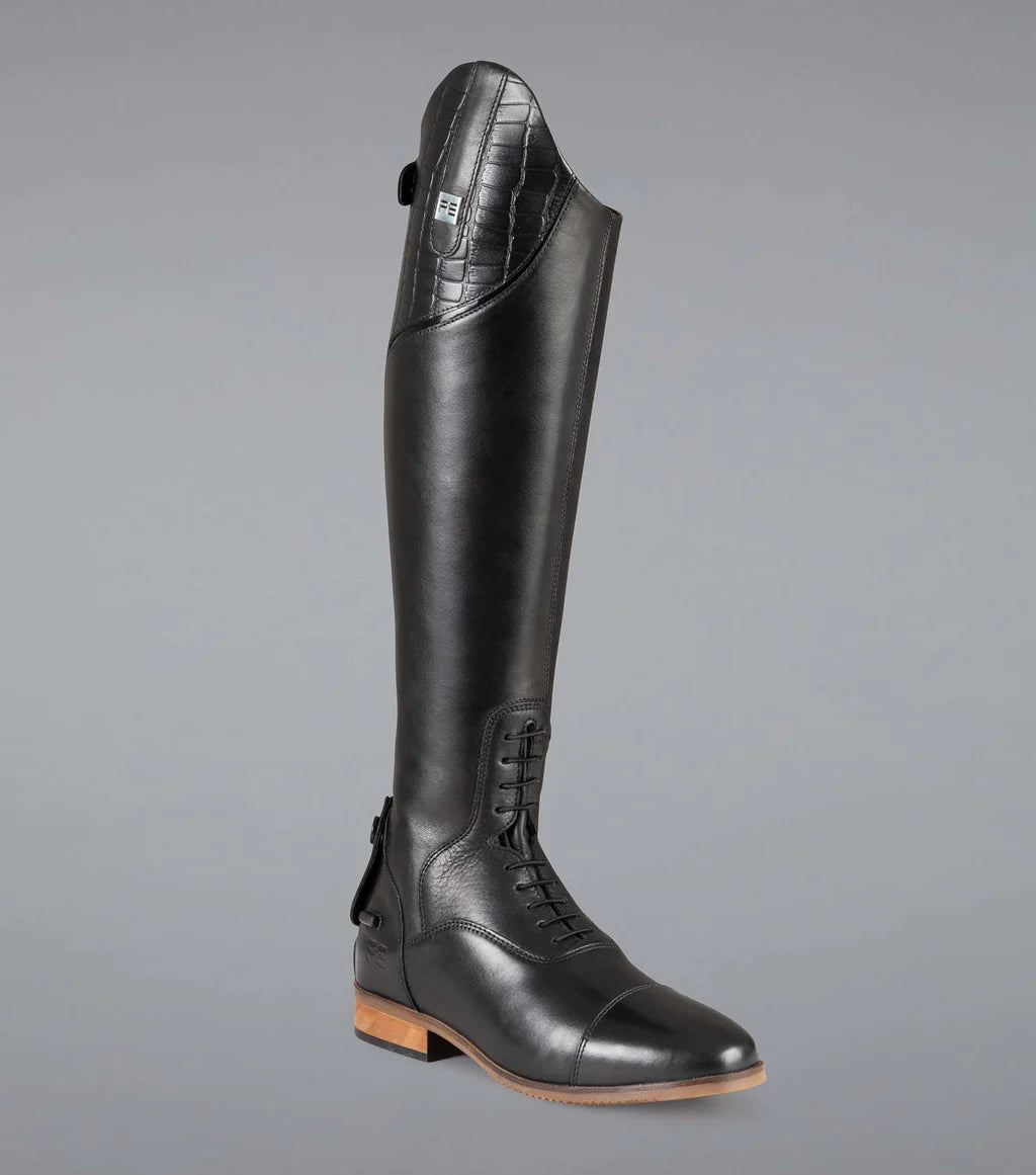 Premier Equine UK Passaggio Ladies Leather Field Tall Riding Boot - Black UK6/Euro 39 Wide Calf