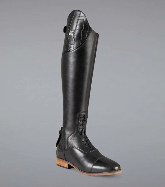 Premier Equine UK Passaggio Ladies Leather Field Tall Riding Boot - Black UK6/Euro 39 Wide Calf