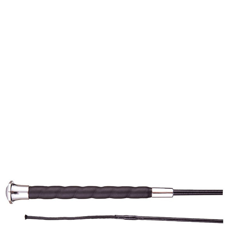 BR Dressage Whip Taurus - Black/Silver - 110cm
