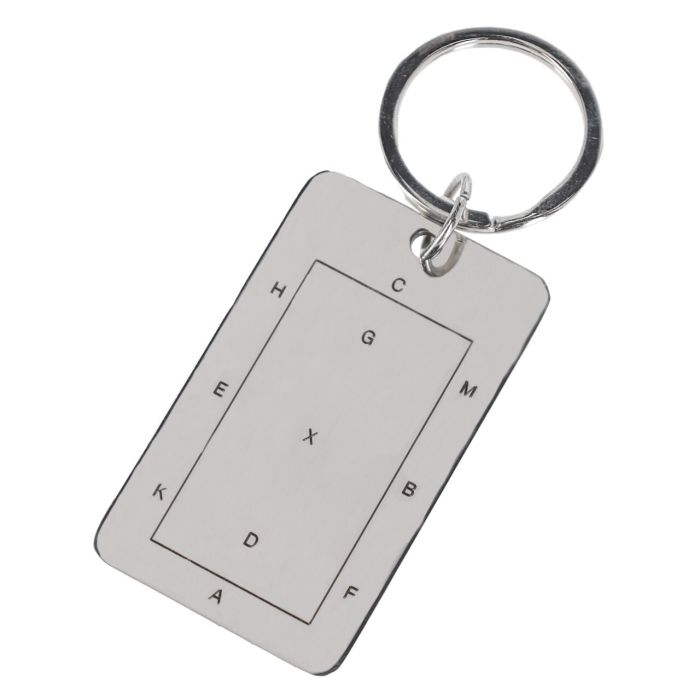 QHP Dressage Arena Key Chain - Silver