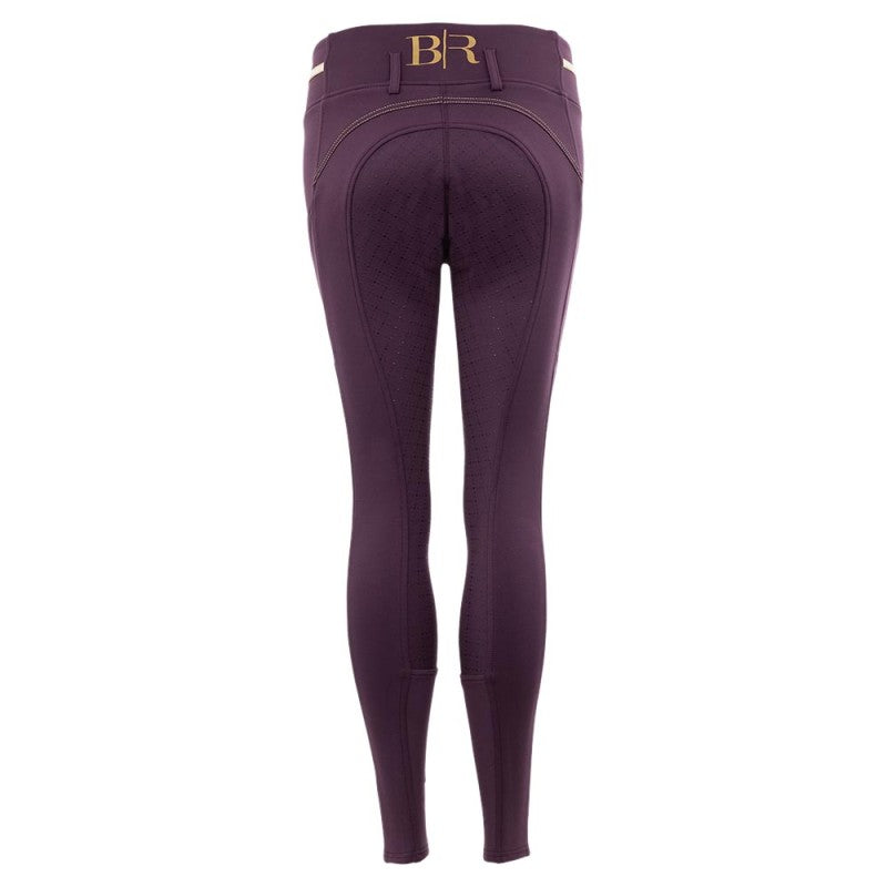 BR Winter Riding Tights Babs Ladies Silicone Seat - Blackberry Wine - Euro 46 (US 34)