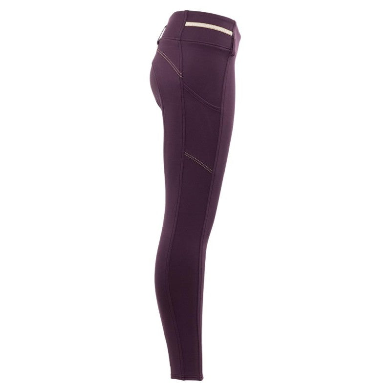 BR Winter Riding Tights Babs Ladies Silicone Seat - Blackberry Wine - Euro 46 (US 34)