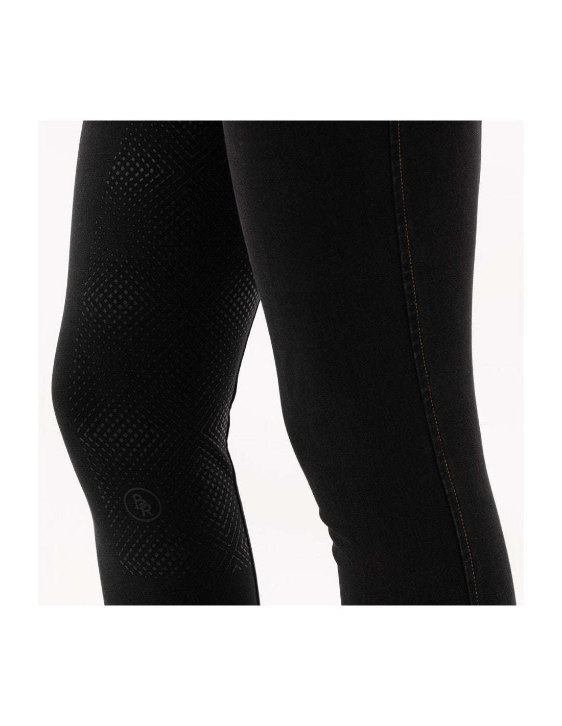 BR Ladies Riding  Tights -  Florence - Silicone Seat -Black Denim - Euro 46/US34