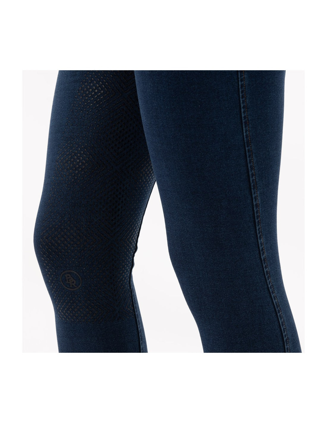 BR Ladies Riding Tights -  Florence - Silicone Seat - Blue Denim - Euro 38/US26