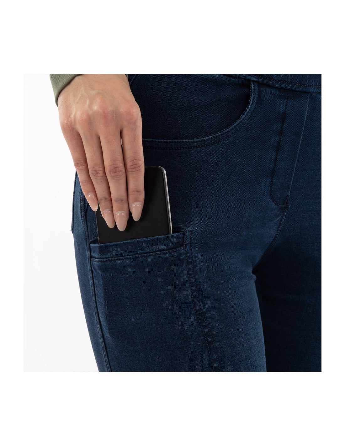 BR Ladies Riding Tights -  Florence - Silicone Seat - Blue Denim - Euro 38/US26