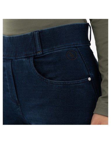 BR Ladies Riding Tights -  Florence - Silicone Seat - Blue Denim - Euro 38/US26