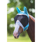 Shires FlyGuard Pro Fine Mesh Fly Mask with Ears - Black/Teal - X Full Size *Sale Reg $42